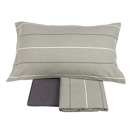 fazzini-outfit-completo-lenzuola-2-piazze-riga-larga-sasso image 2