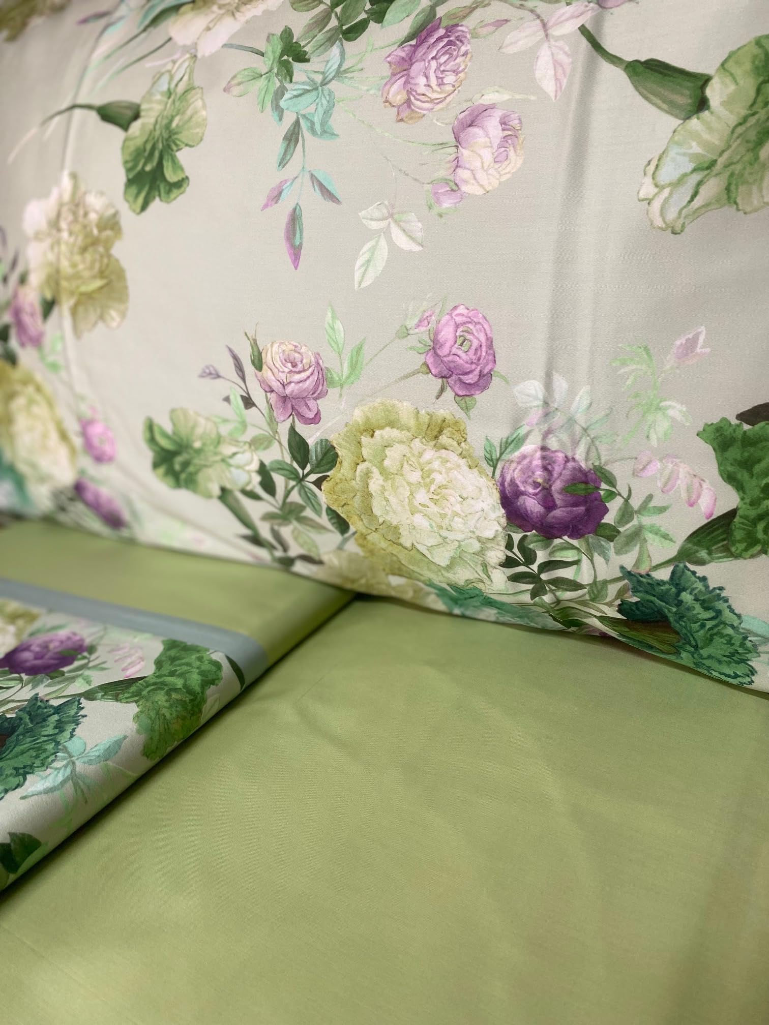 fazzini-summer-completo-lenzuola-2-piazze-raso-300tc-gray-green image 2