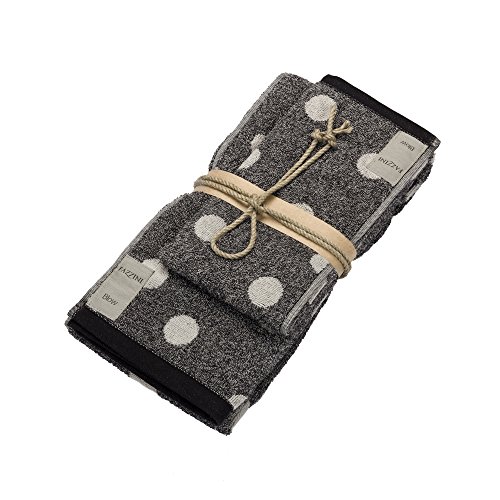 fazzini-pois-coppia-asciugamani-1-1-grigio-7-in-spugna-cotone image 2