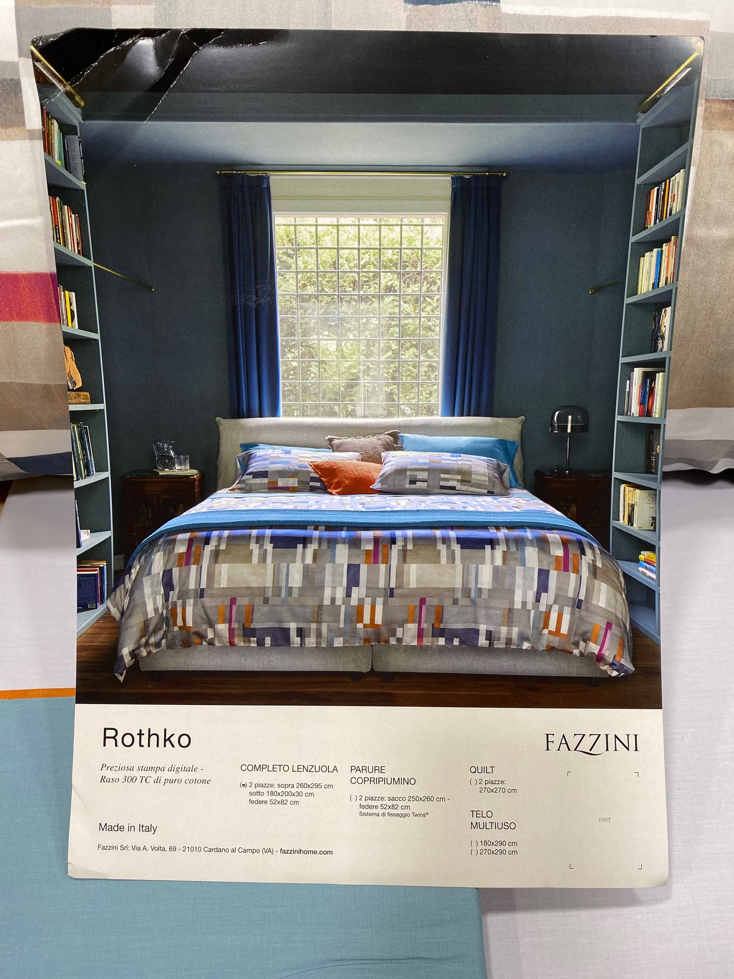 fazzini-rothko-completo-lenzuola-2-piazze-multicolor-con-raso-300tc image 3