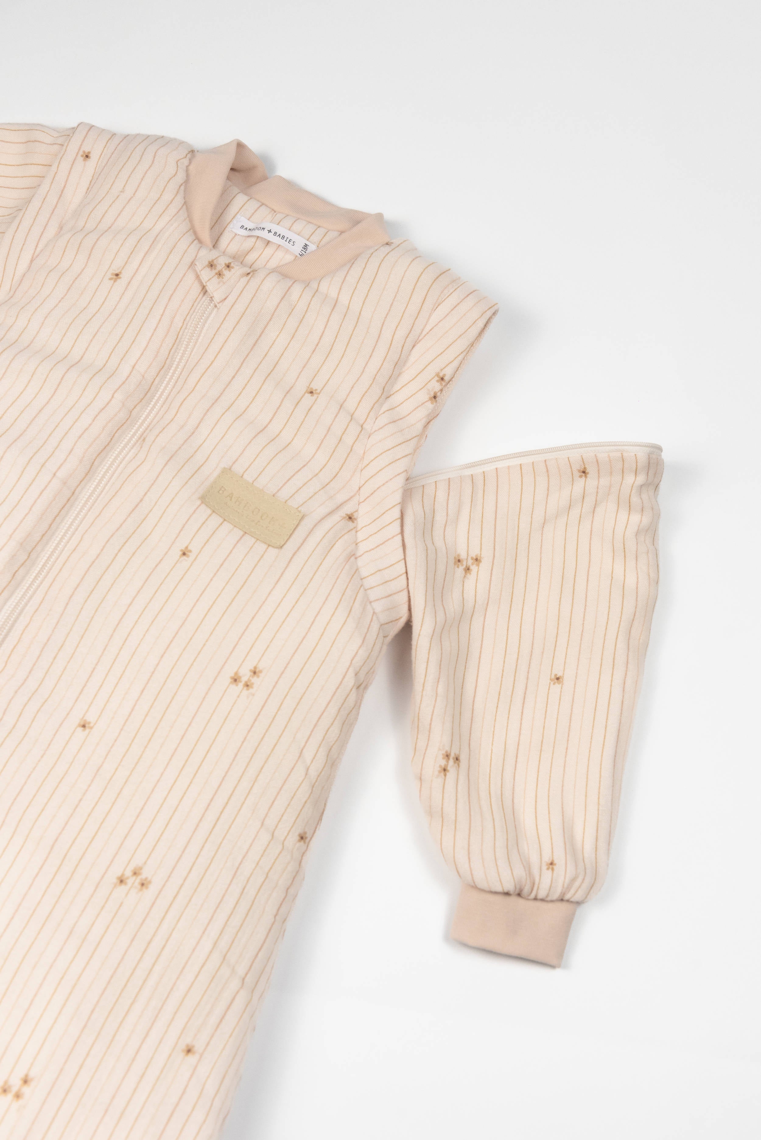 bamboom-sacco-nanna-combi-18-36m-tog-2-7-con-maniche-e-piedini-flowers-stripe-53 image 2