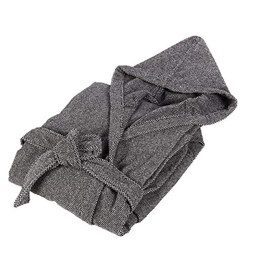fazzini-sale-e-pepe-accappatoio-con-cappuccio-taglia-m-grigio-spugna-500-g-m2 image 3