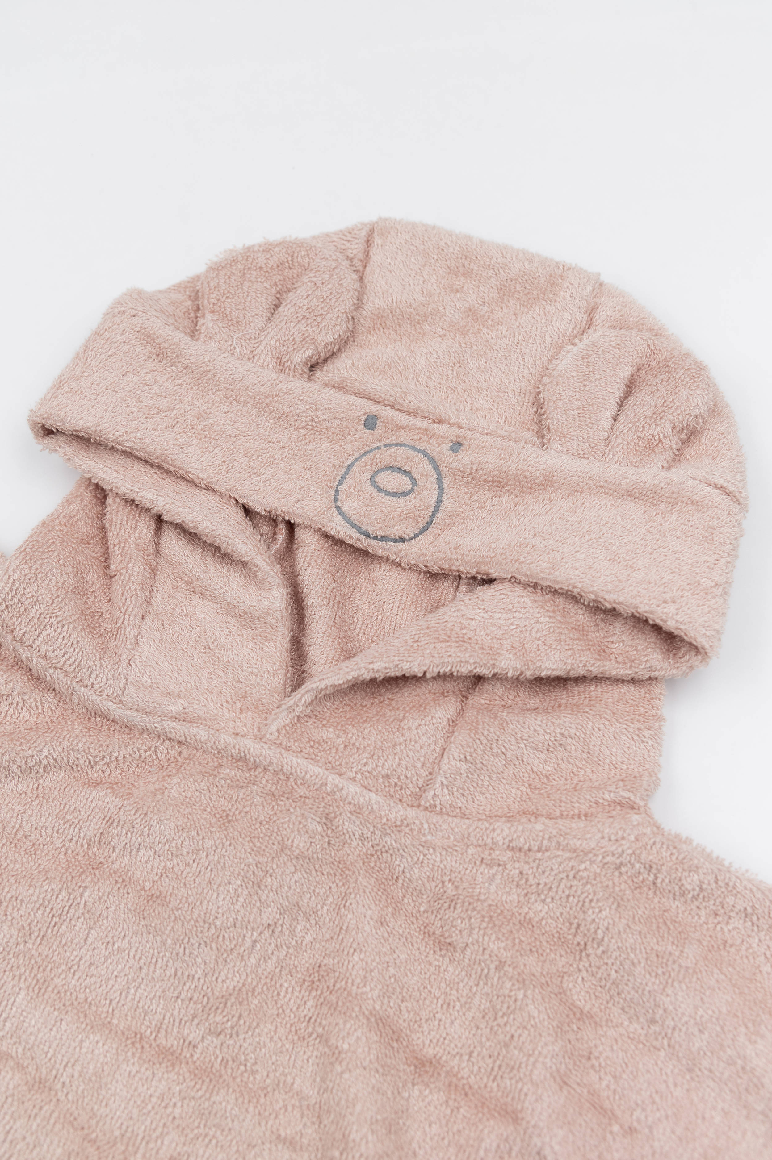 bamboom-poncho-spugna-warm-pink-426-accappatoio-bimba-orsetto image 2