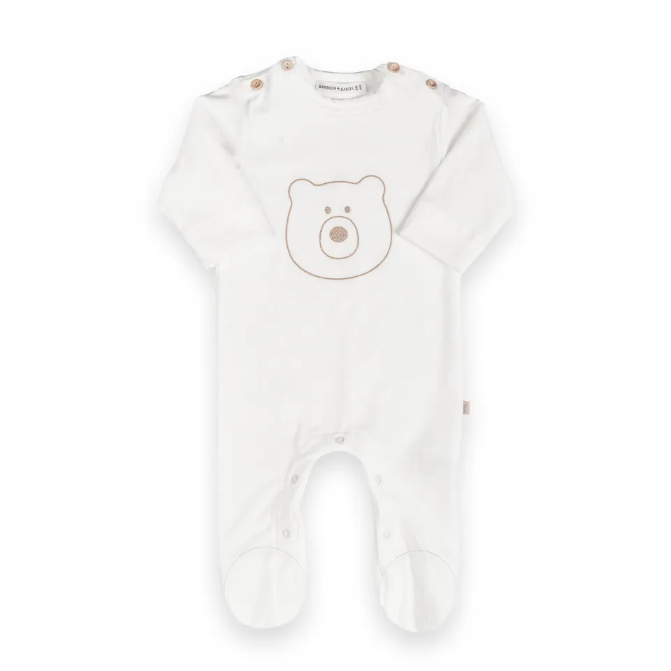 bamboom-tuta-orso-con-piedi-offwhite-111-tuta-neonato image 1