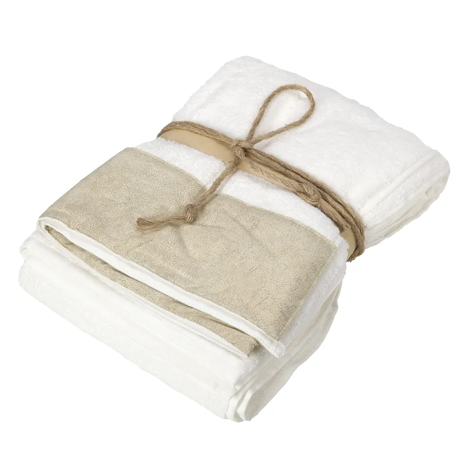 fazzini-galuchat-telo-bagno-100x150-bianco-in-puro-cotone image 1