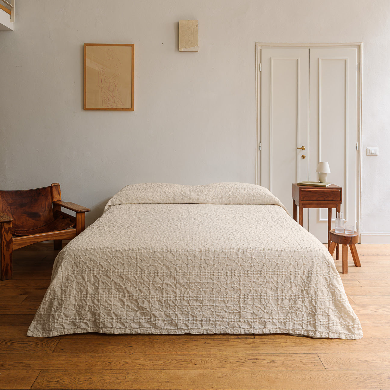 dalfilo-copriletto-in-cotone-nido-d-ape-280x280-cm-2-piazze image 1