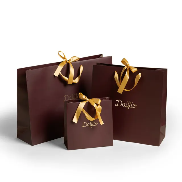 dalfilo-sacchetto-regalo-gold-busta-in-cartoncino-con-nastri-oro image 1