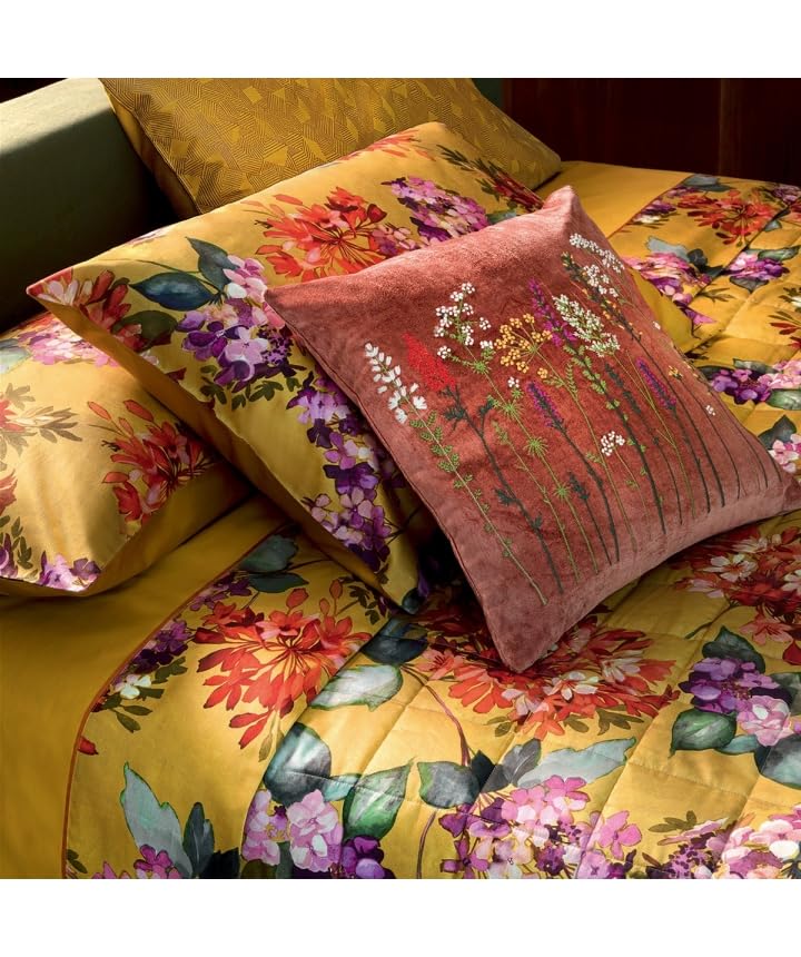 fazzini-terre-d-ocra-completo-letto-2-piazze-in-percalle-di-cotone-ocra image 4
