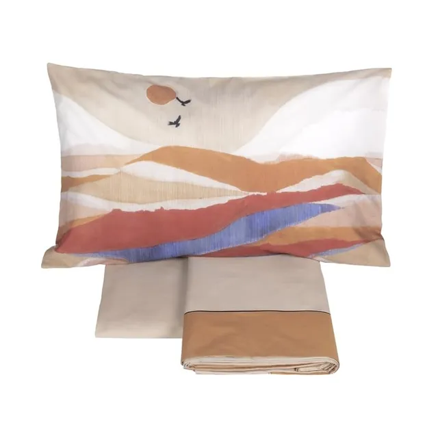fazzini-arizona-completo-lenzuola-2-piazze-torrone-argilla image 1