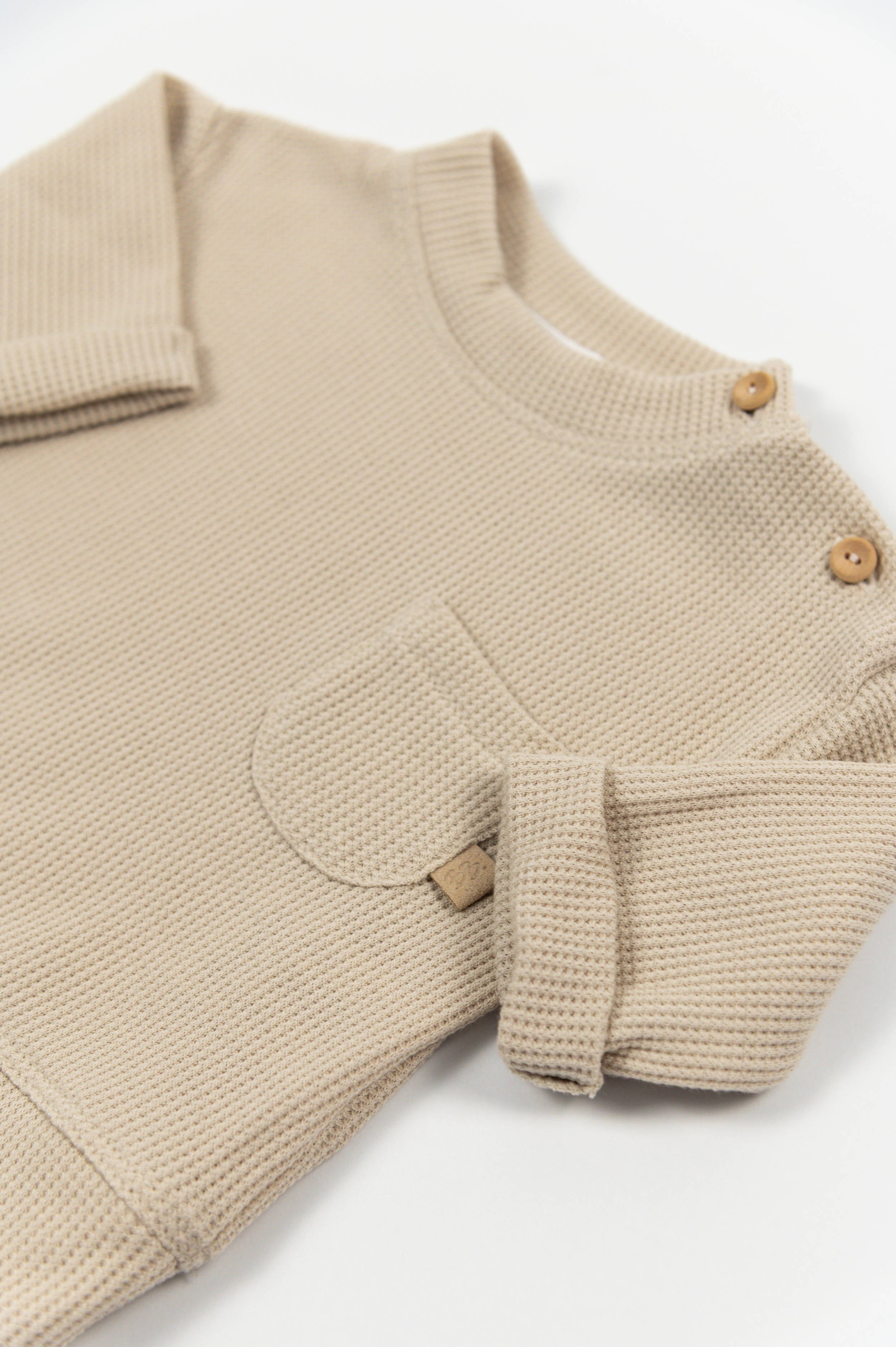 bamboom-maglia-bimbo-almond-cream-273-in-jersey-waffle image 2