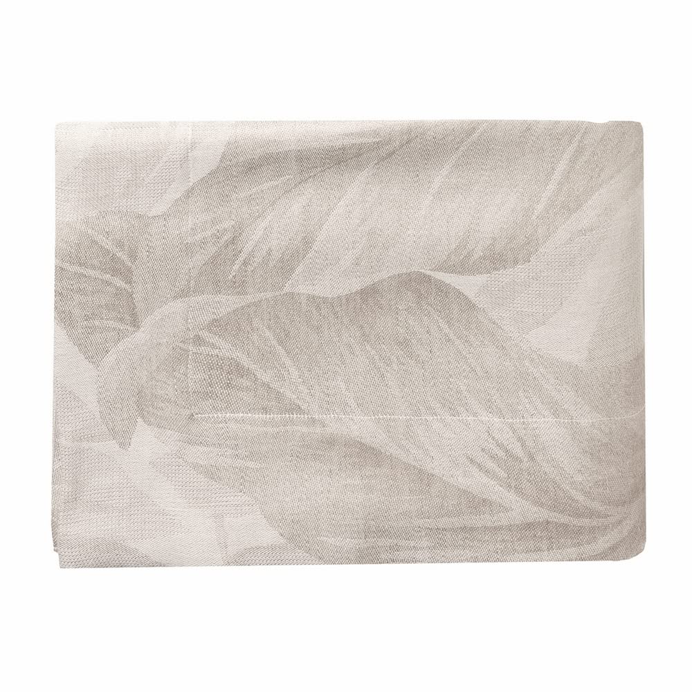 fazzini-foliage-tovaglia-180x180-cm-naturale-lino-e-cotone-jacquard image 1