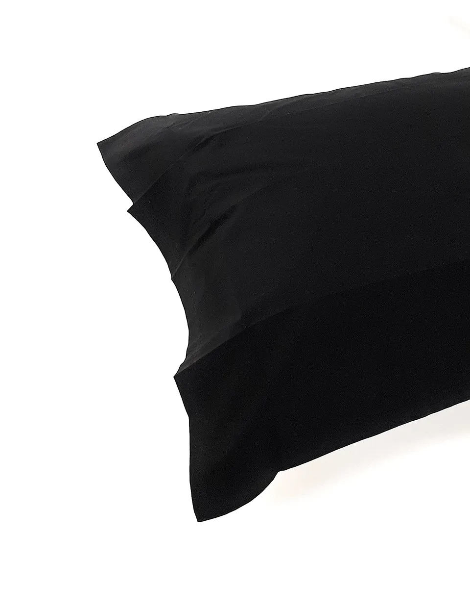 fazzini-arianna-coppia-federe-52x82-cm-nero-con-4-volant-in-percalle-200-tc image 1