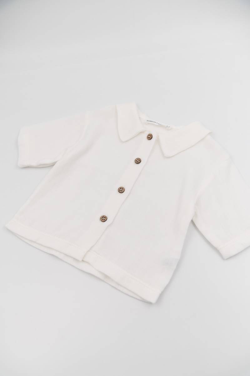 bamboom-camicia-maniche-corte-offwhite-111-in-bamb-e-cotone image 2