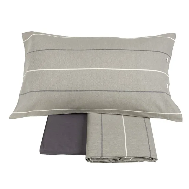 fazzini-outfit-completo-lenzuola-2-piazze-riga-larga-sasso image 1