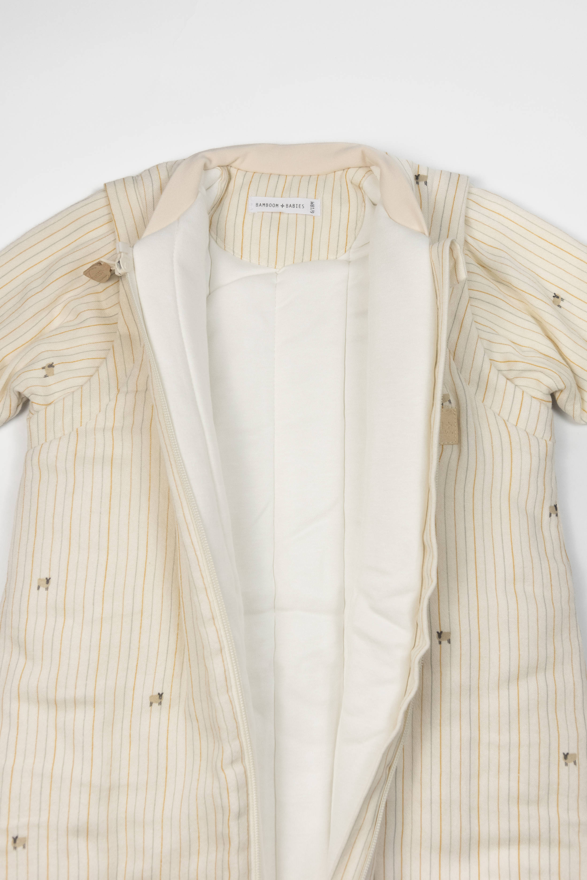 bamboom-sacco-nanna-combi-18-36m-tog-2-7-farm-stripe-532-con-maniche-e-piedini image 3