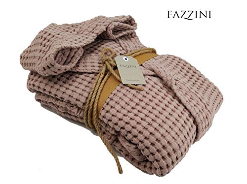 fazzini-nettare-accappatoio-cotone-con-cappuccio-rosa-boho-240-taglia-m image 5