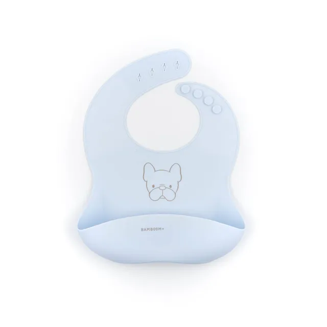 bamboom-bib-in-silicone-azzurro-03-con-tasca-25x23x6cm image 1