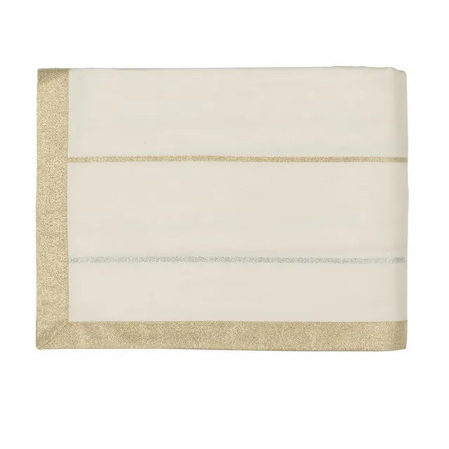 fazzini-wish-tovaglia-150x150-cm-oro-argento-cotone-e-lurex image 1
