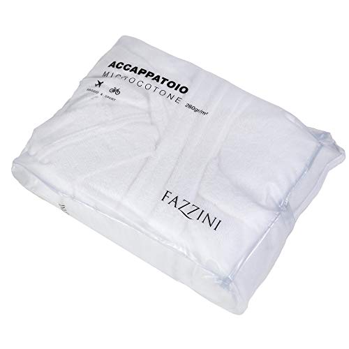 fazzini-travel-accappatoio-da-viaggio-con-cappuccio-in-microcotone-bianco-taglia image 5