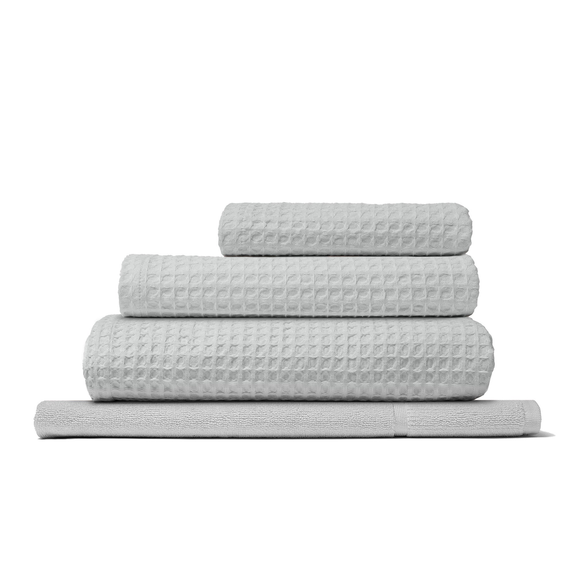 dalfilo-set-asciugamani-all-in-nido-d-ape-4-pezzi-cotone-380-g-m2 image 1
