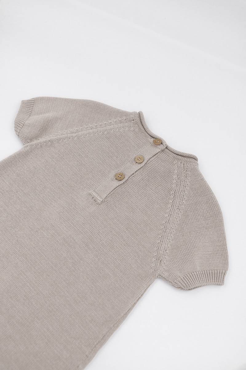 bamboom-pagliaccetto-con-tasca-knitted-cammello-33-manica-corta image 6