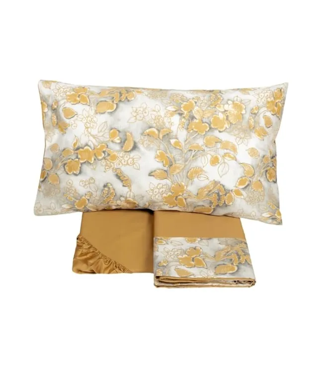 fazzini-chinoiserie-completo-lenzuola-2-piazze-oro image 1