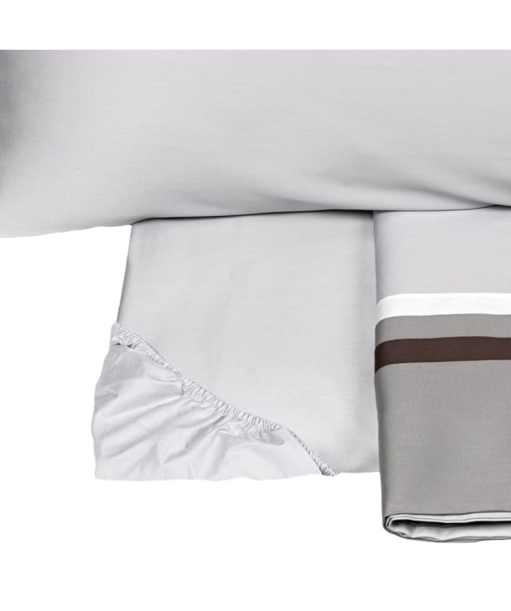 fazzini-kubric-60-completo-lenzuola-2-piazze-grigio-perla-grigio image 1