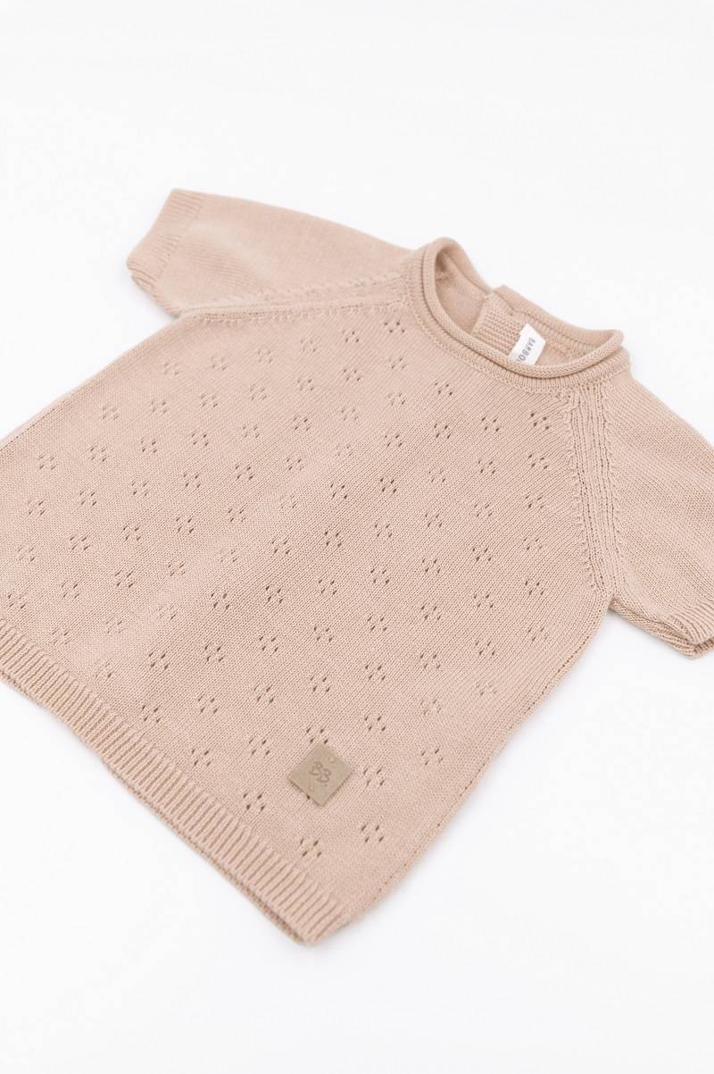 bamboom-knitted-maglia-neonato-traforata-maniche-corte-rosa-04 image 3