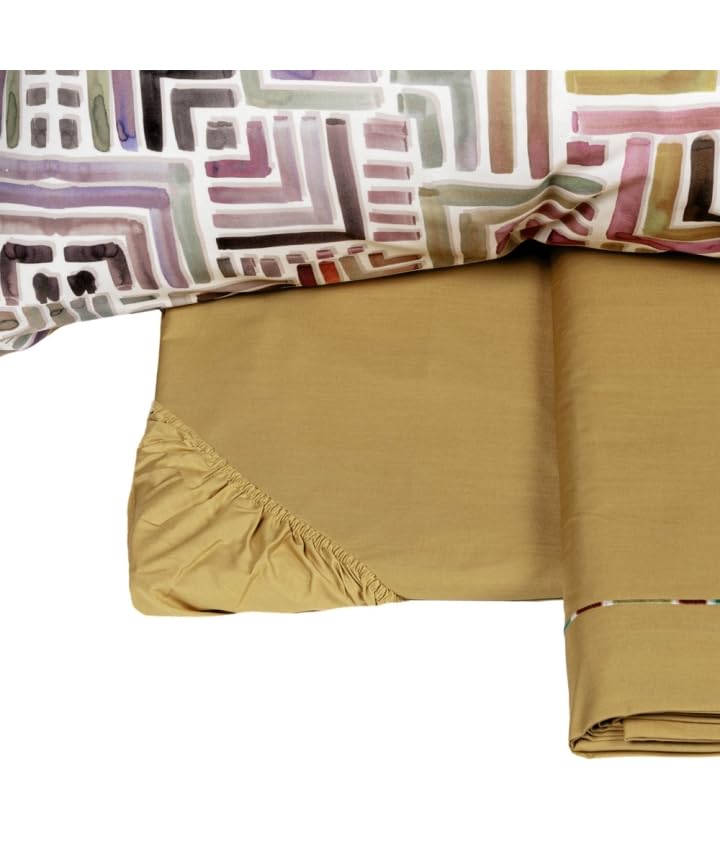 fazzini-geometrie-completo-letto-1-piazza-e-mezza-ocra image 1