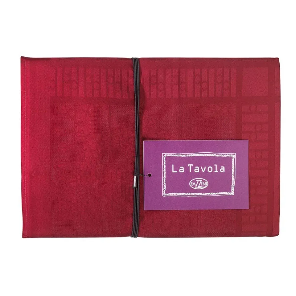 fazzini-la-tavola-tovaglia-150x240-jacquard-aubergine image 1