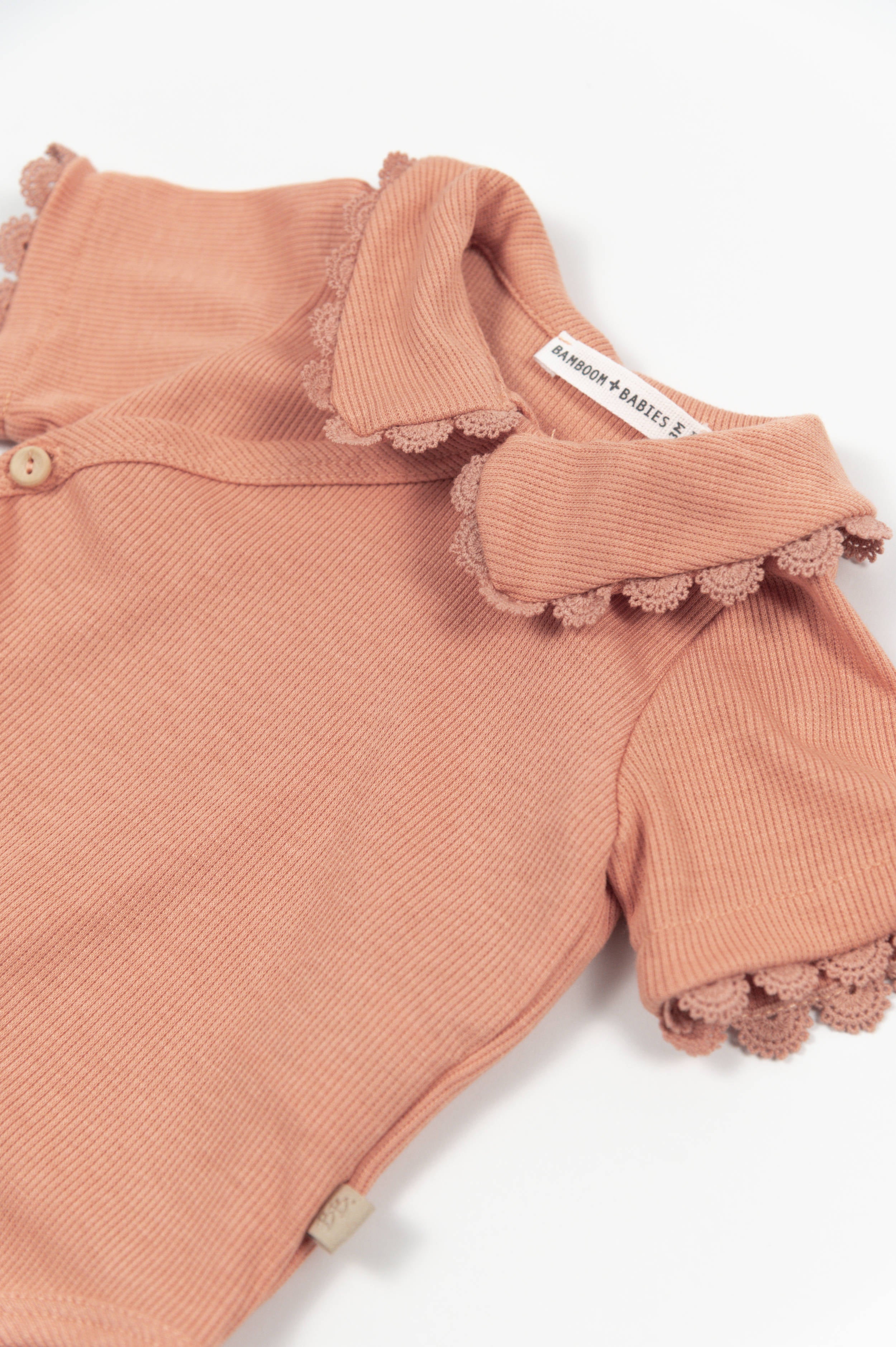 bamboom-body-con-colletto-embroidery-coral-276-maniche-corte image 3