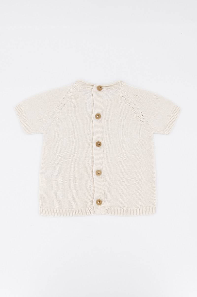 bamboom-maglia-traforata-knitted-maniche-corte-bianco-01 image 2