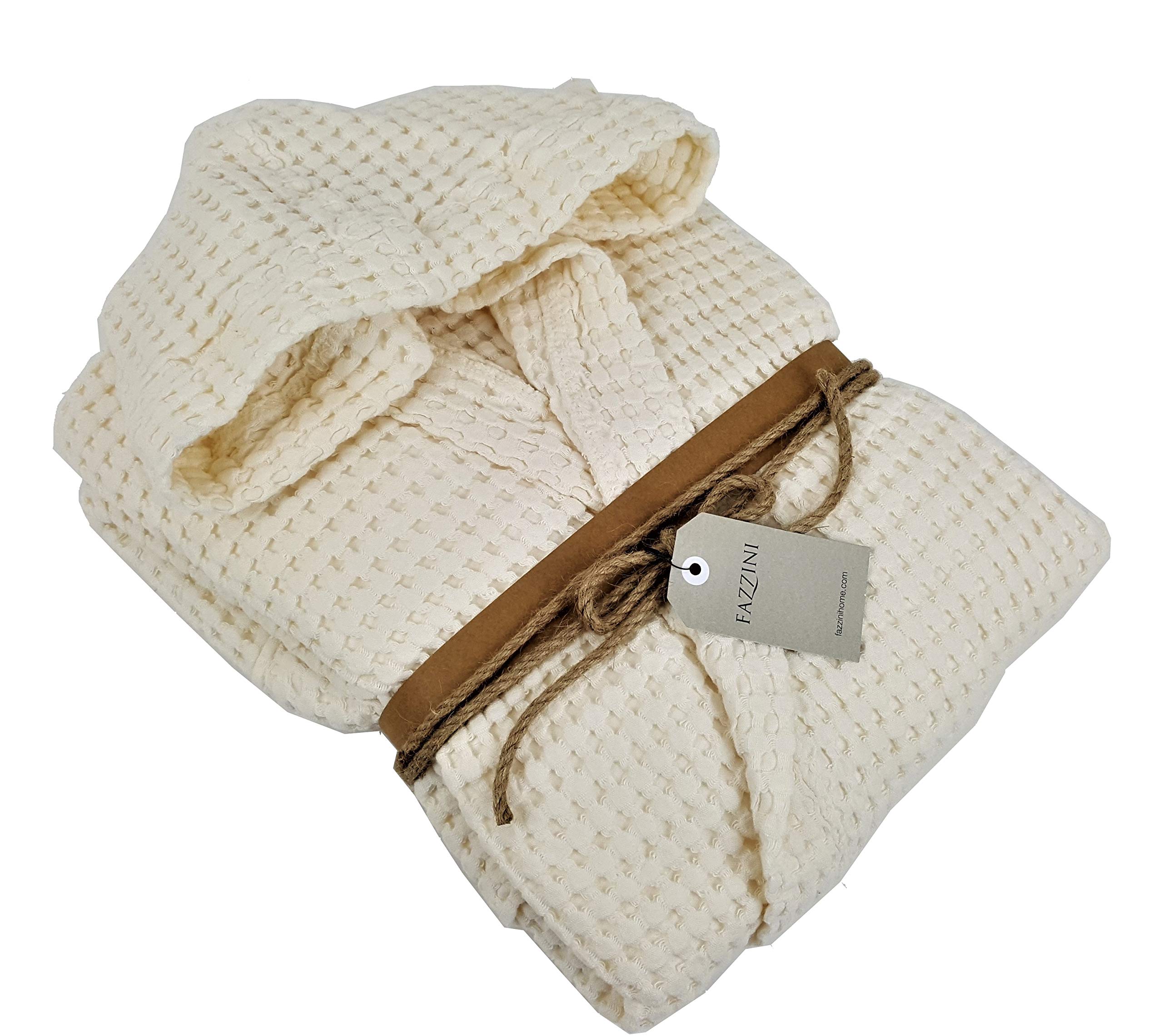 fazzini-nettare-accappatoio-con-cappuccio-xl-100-cotone-panna image 1