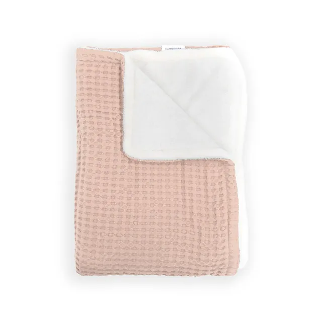 bamboom-coperta-culla-100x75-goffrato-lato-peluche-neutral-pink-134 image 1