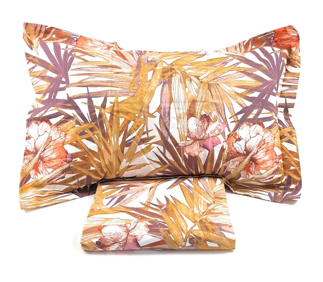 fazzini-tropico-parure-copripiumino-2-piazze-ocra image 1