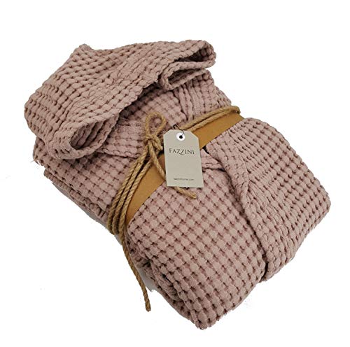 fazzini-nettare-accappatoio-cotone-con-cappuccio-rosa-boho-240-taglia-m image 4