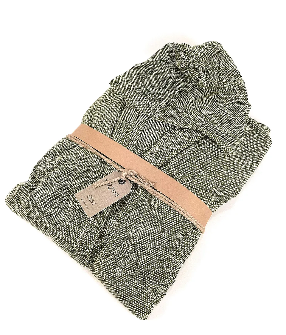 fazzini-sale-e-pepe-accappatoio-unisex-cotone-100-con-cappuccio-verde image 1