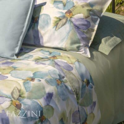 fazzini-trasparenze-completo-lenzuola-matrimoniale-in-raso-di-cotone-blu-4-pezzi image 4