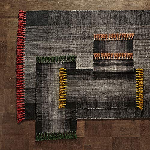 fazzini-sale-e-pepe-tappeto-in-cotone-tessuto-a-mano-60x110-cm-rosso image 4