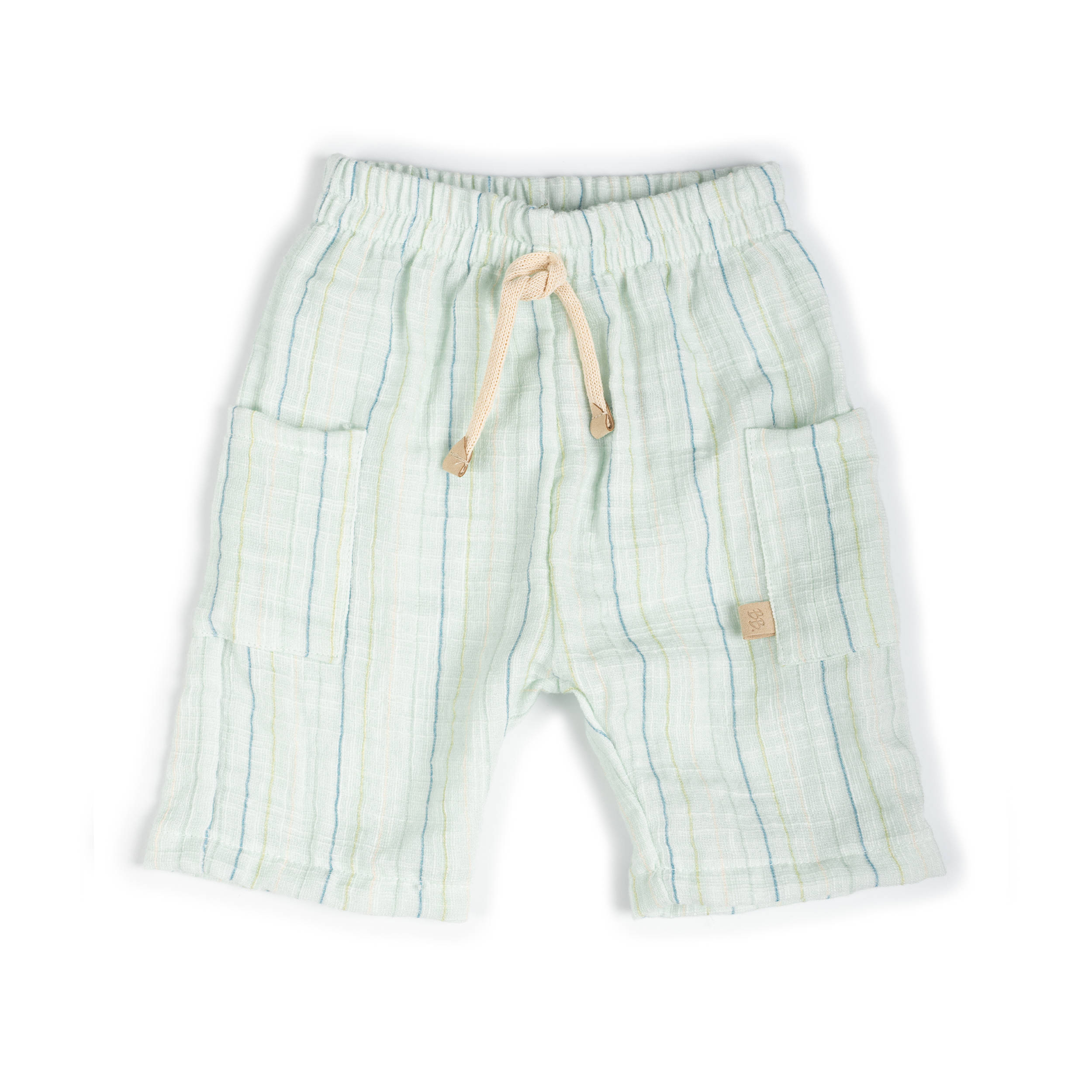 bamboom-shorts-lino-look-stripe-acqua-271 image 1