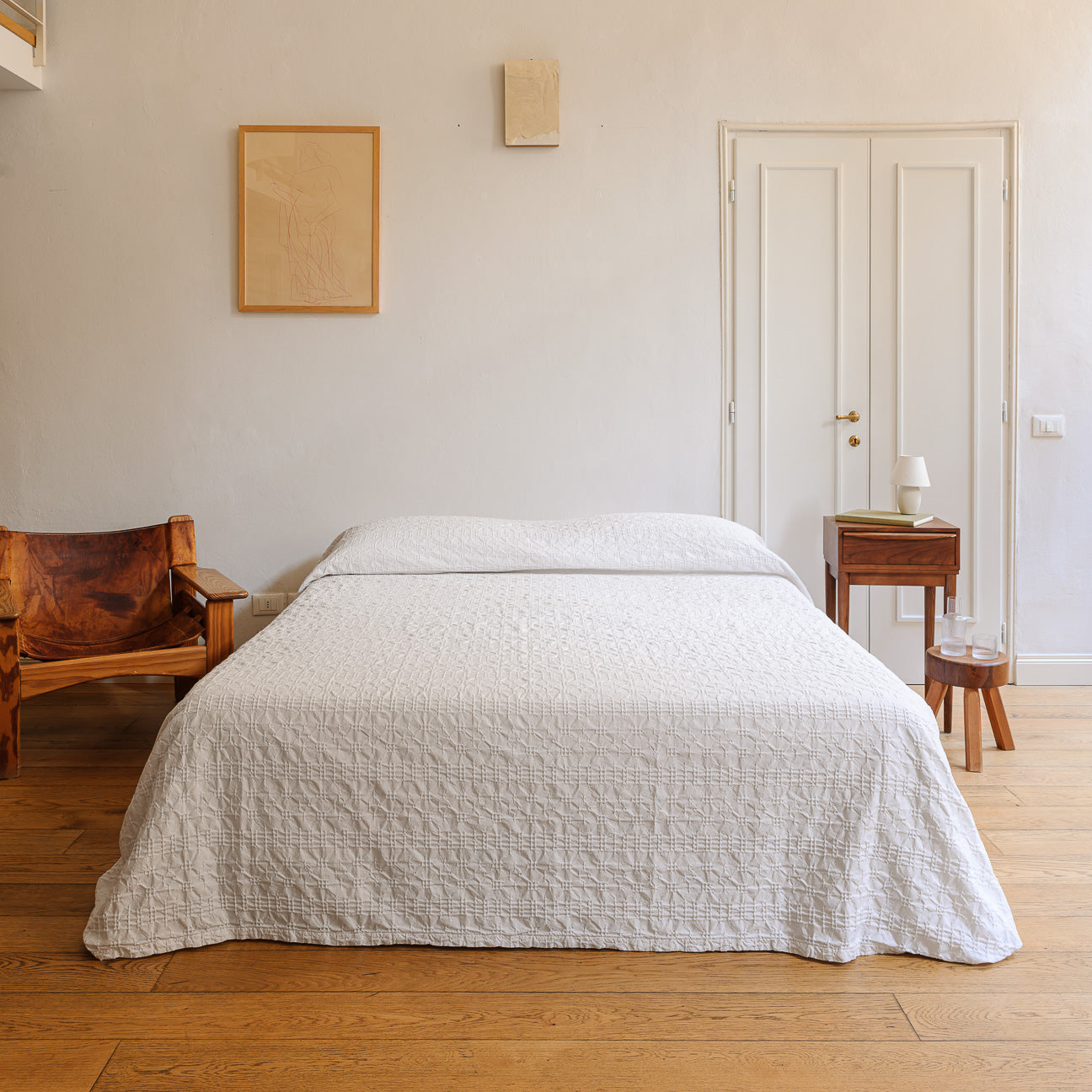dalfilo-copriletto-nido-d-ape-in-cotone-280x280-cm-matrimoniale image 1