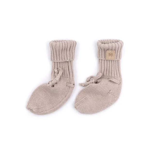 bamboom-babbucce-neonato-knitted-cammello-33 image 1