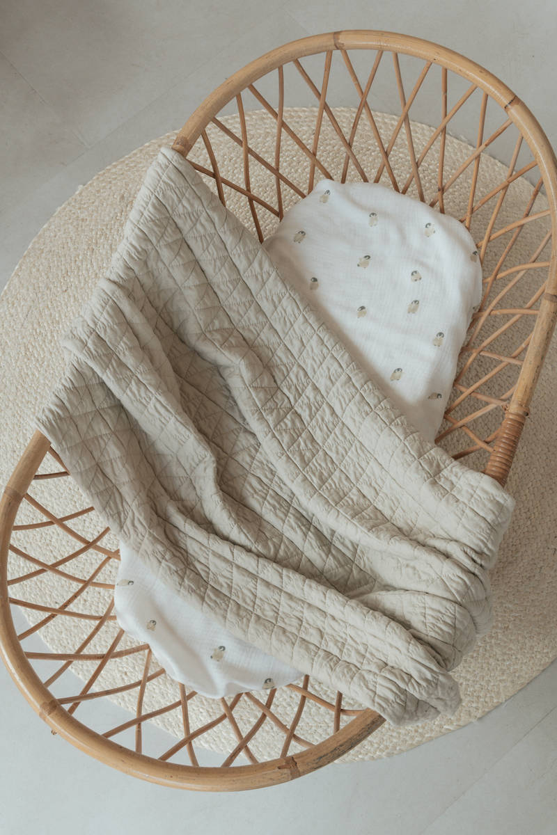 bamboom-coperta-wrinkled-culla-oyster-grey-112-bamb-organico-peluche image 2