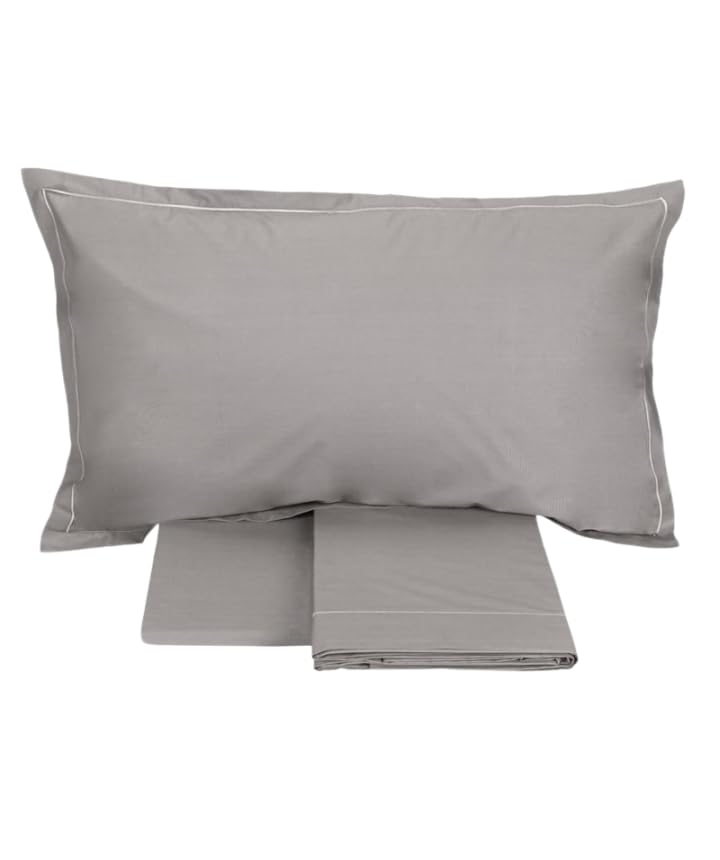 fazzini-teseo-completo-lenzuola-due-piazze-percalle-cotone-200tc-grigio image 3