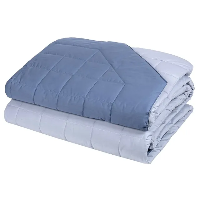 fazzini-dialogo-quilt-copriletto-1-piazza-e-mezza-220x270-cm-double-face-blue-fo image 1