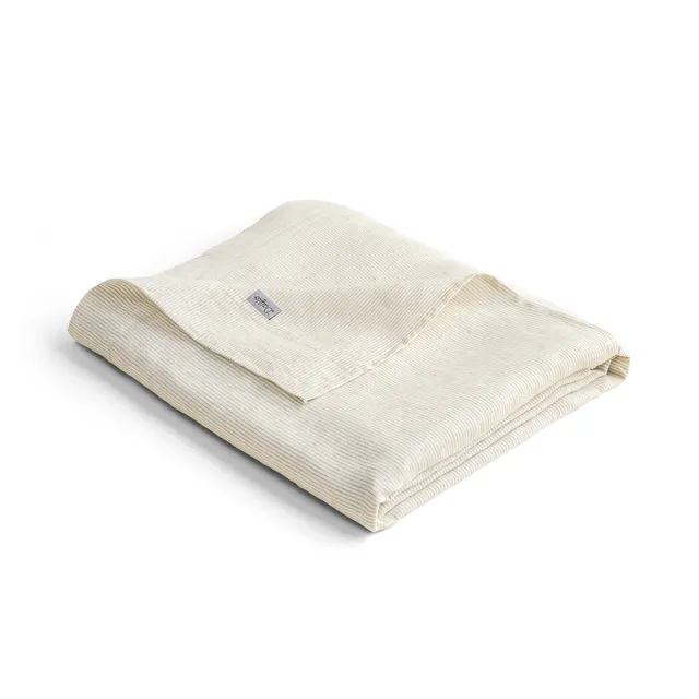 dalfilo-lenzuolo-sopra-in-puro-lino-260x300-cm-righe-crema-caffellatte image 1