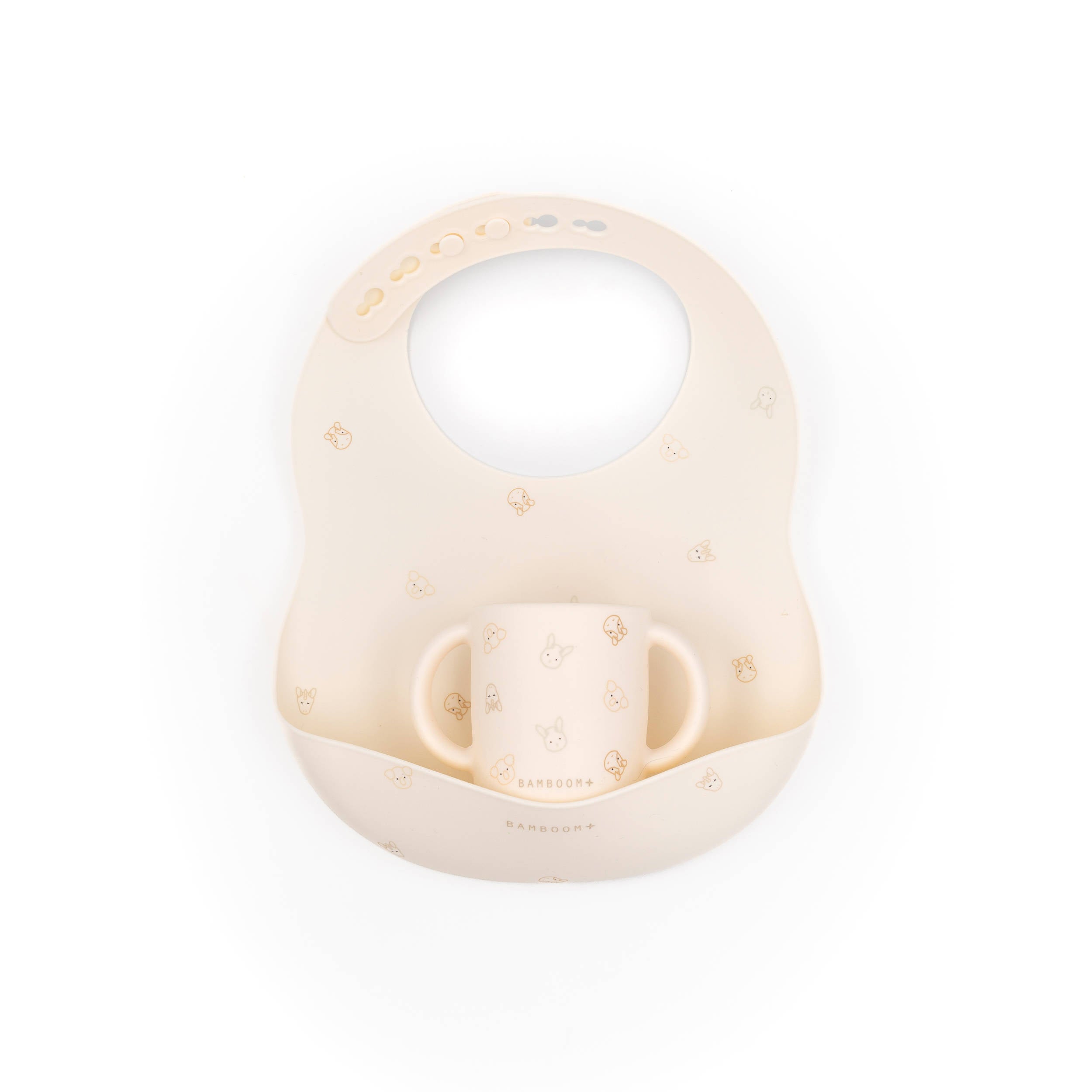 bamboom-animal-friends-236-set-bavaglino-in-silicone-tazza image 1