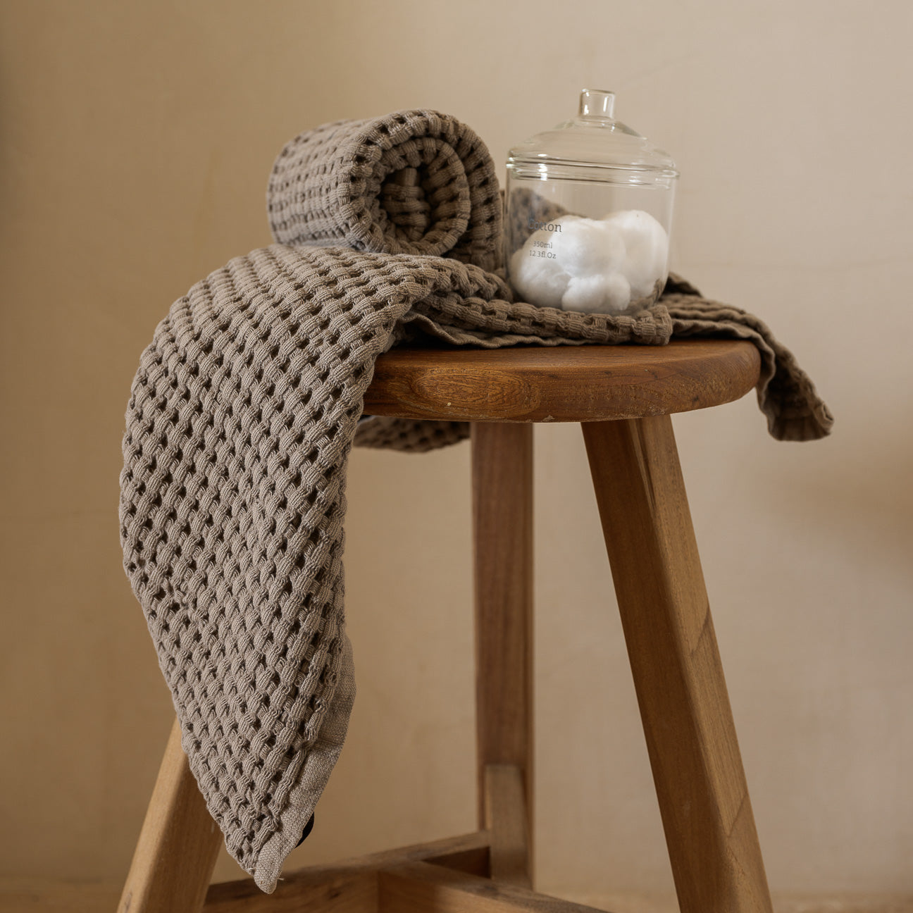 dalfilo-set-asciugamani-viso-mani-nido-d-ape-stonewashed-cotone image 2