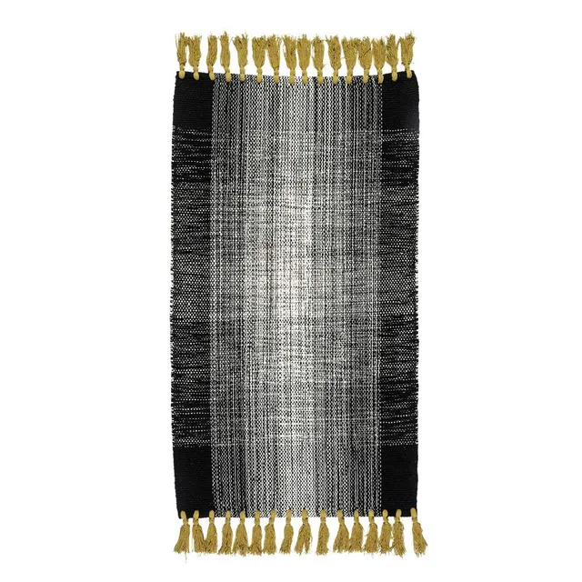 fazzini-sale-e-pepe-tappeto-in-cotone-tessuto-a-mano-60x110-cm-senape image 1