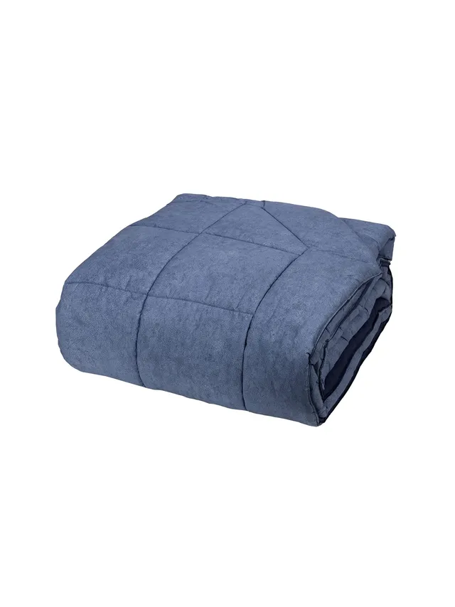 fazzini-galuchat-trapunta-singola-180x270-blu-percalle-cotone image 1